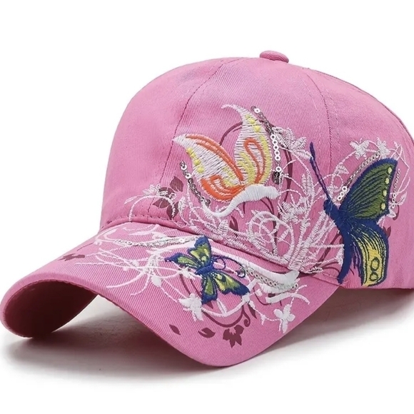 New Embroidered Butterfly Baseball Cap Hat, T2MIS - Picture 1 of 10